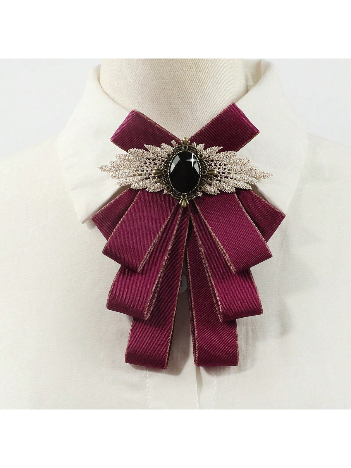 ربطة عنق جناحية مثقفة من تقليد الحجر الكريم، مناسبة للتنزه والحفلات والمناسبات