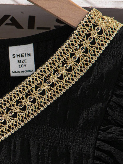 فستان بناتي اسود