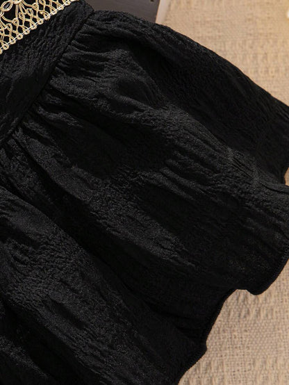 فستان بناتي اسود