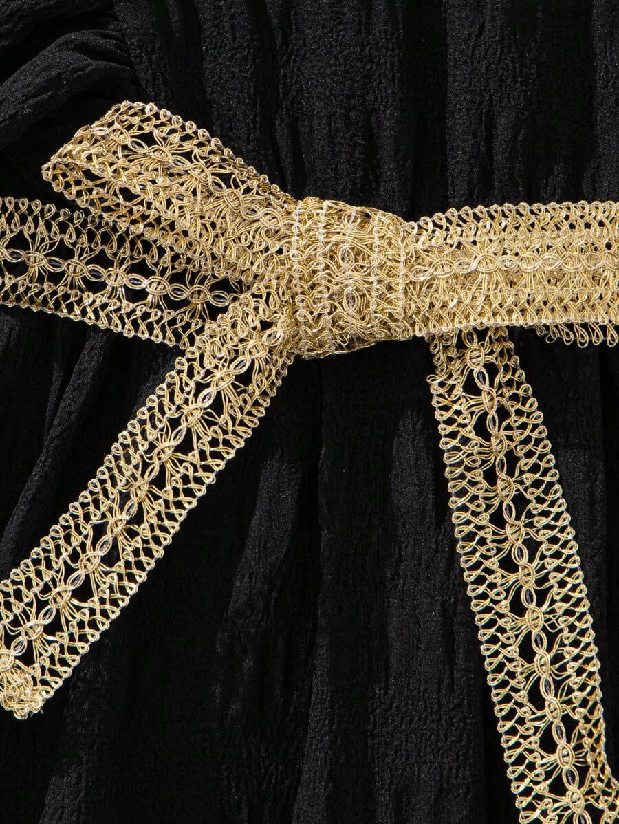 فستان بناتي اسود