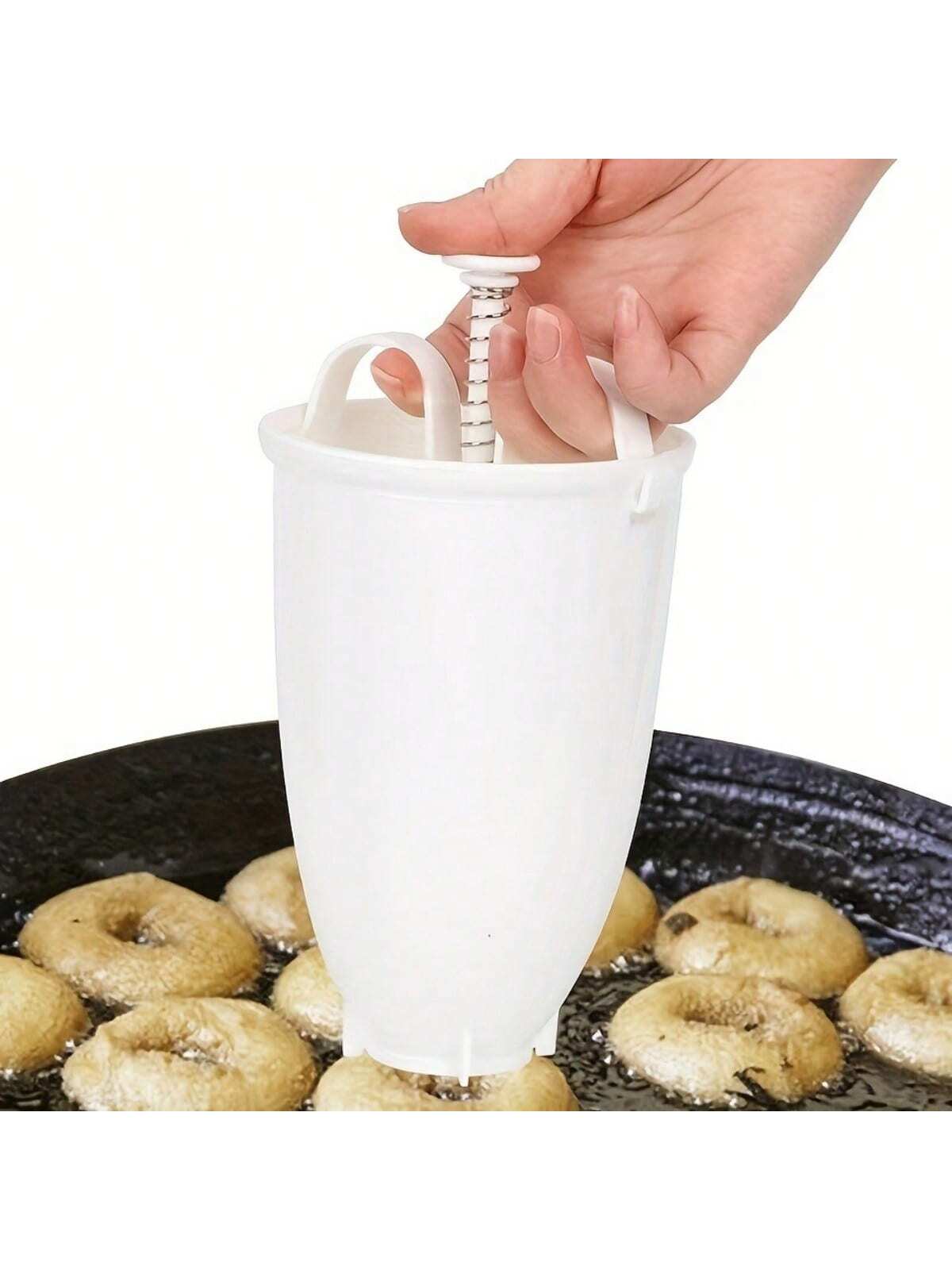 جهاز عمل الدونات بطابع الكيك وقوالب صنع الكعك والطباعة عليها مصنوعة من البلاستيك خفيفة وسريعة وسهلة الاستخدام لصنع الدونات