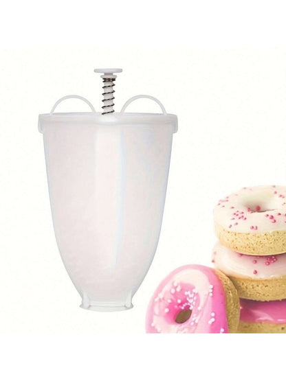 جهاز عمل الدونات بطابع الكيك وقوالب صنع الكعك والطباعة عليها مصنوعة من البلاستيك خفيفة وسريعة وسهلة الاستخدام لصنع الدونات