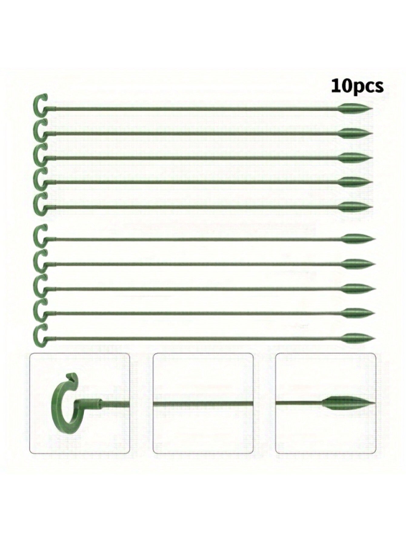 عصا دعم النبات (5-10 قطع) حامي نبات الزهور في الأواني، ثابت الأوركيدا لمنع الانحناء، تستخدم للحدائق المنزلية 10.62بوصة*0.59بوصة*1.42بوصة