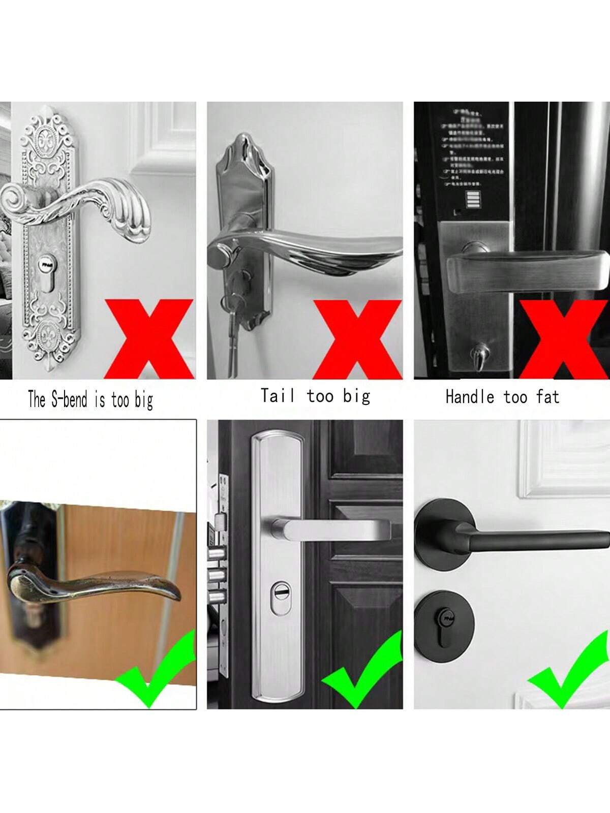 غطاء سيليكوني لمقبض الباب قطعة واحدة، غلاف واقي من الصدمات