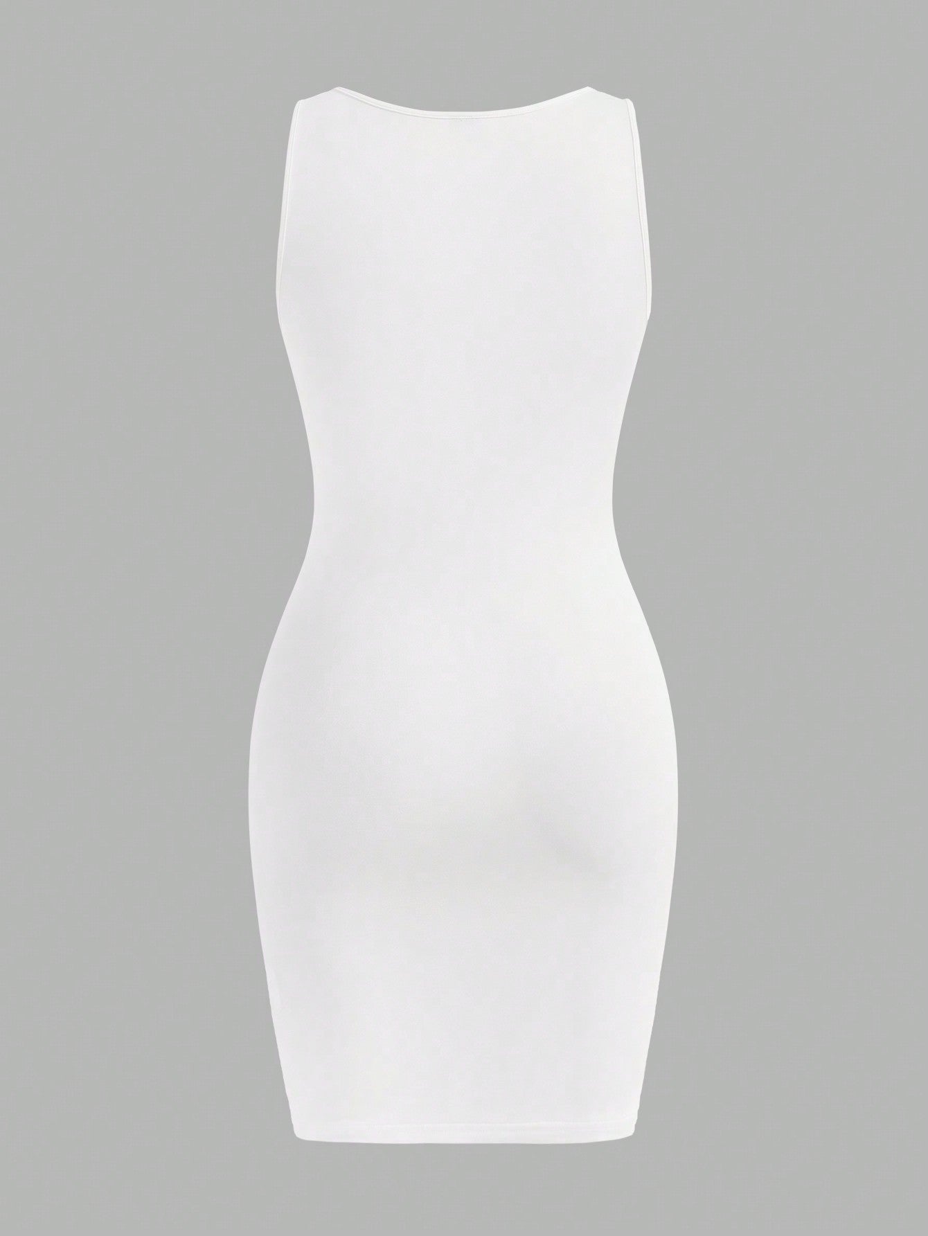 فستان ضيق قصير بطباعة التاج والحرف بأكمام بدون أكمام وياقة على شكل حرف V للنساء ، صيفي