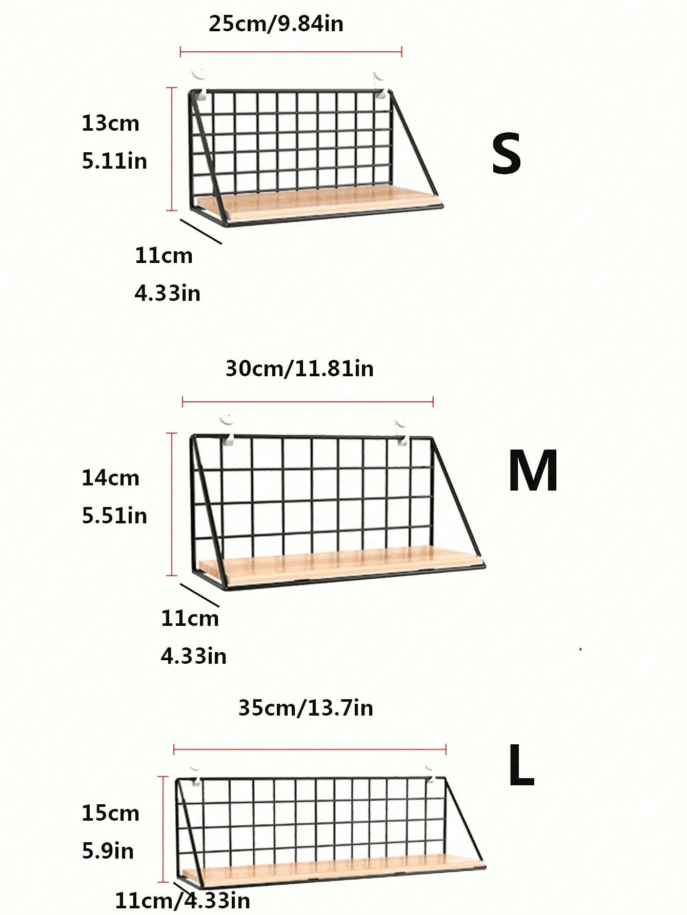 رف بسيط للكتب يتم تركيبه على الحائط بواسطة الحديد