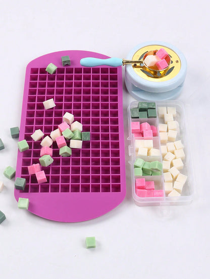 حبات شمع صغيرة مربعة بسعة 160 حفرة لصنع قوالب السيليكون/قوالب قطرات الشوكولات