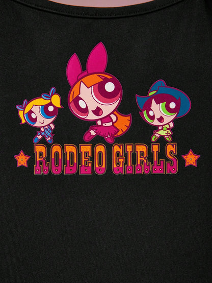 بدلة فتيات صغار بأحزمة يونيكورن وجرافيك حرف "جيه" لشخصية كرتونية