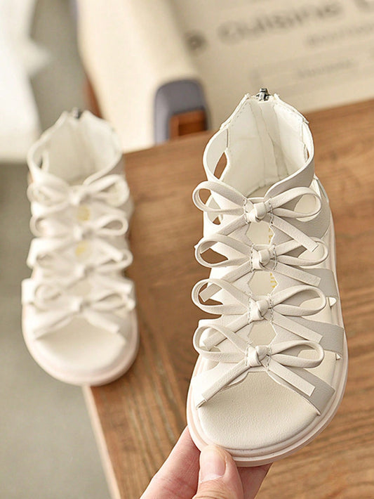 حذاء صندل روماني أميرة البنات للأطفال بطراز العطلات