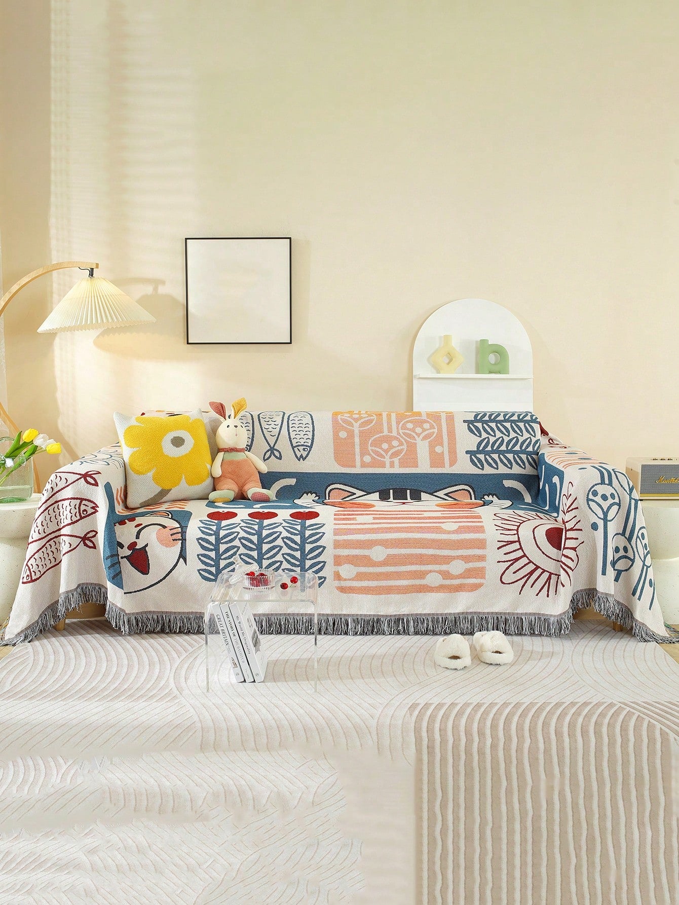 بطانية رحلات نزهة وتخييم طراز جاكار، حصيرة متعددة الاستخدامات