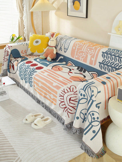 بطانية رحلات نزهة وتخييم طراز جاكار، حصيرة متعددة الاستخدامات