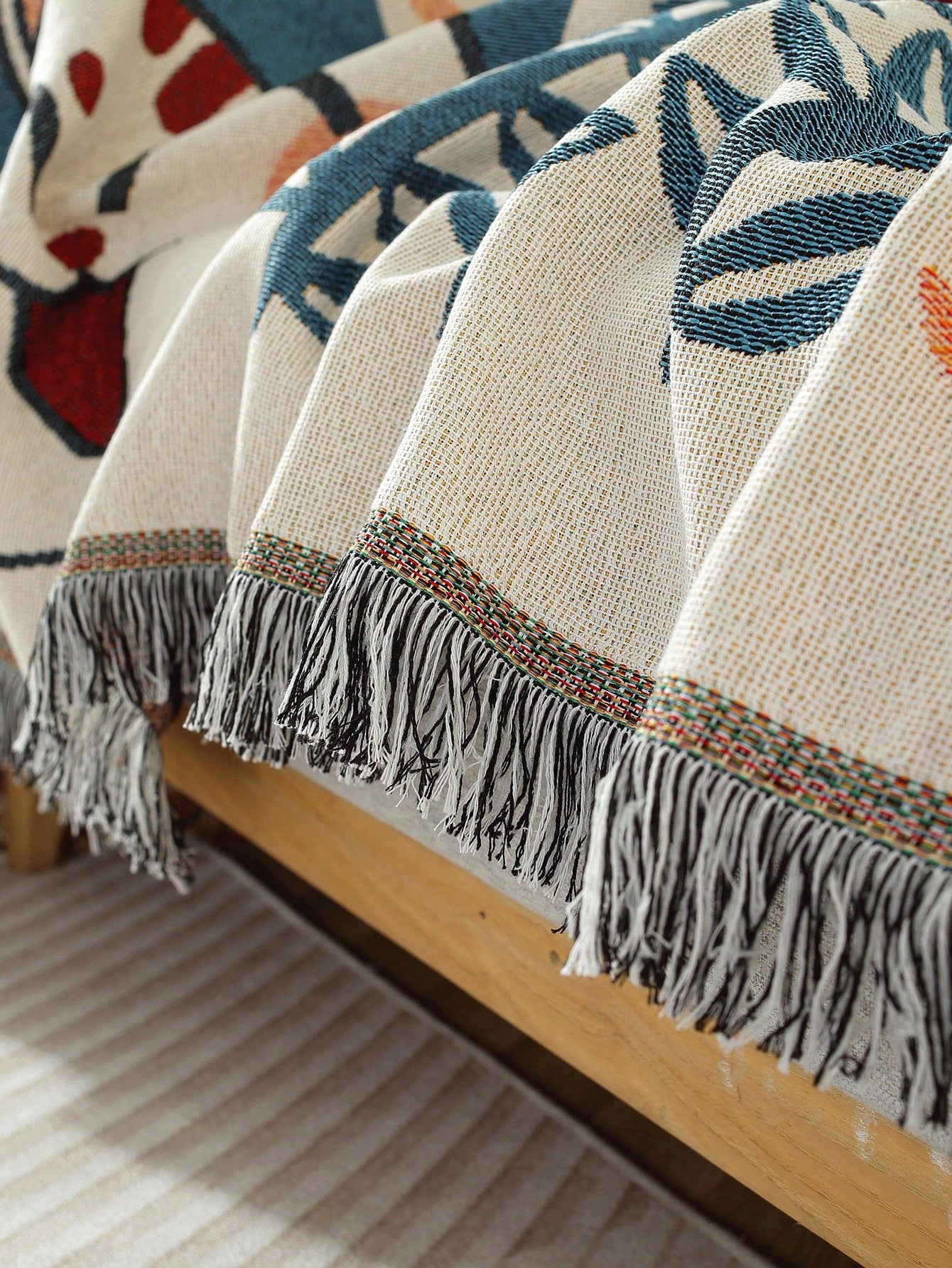 بطانية رحلات نزهة وتخييم طراز جاكار، حصيرة متعددة الاستخدامات