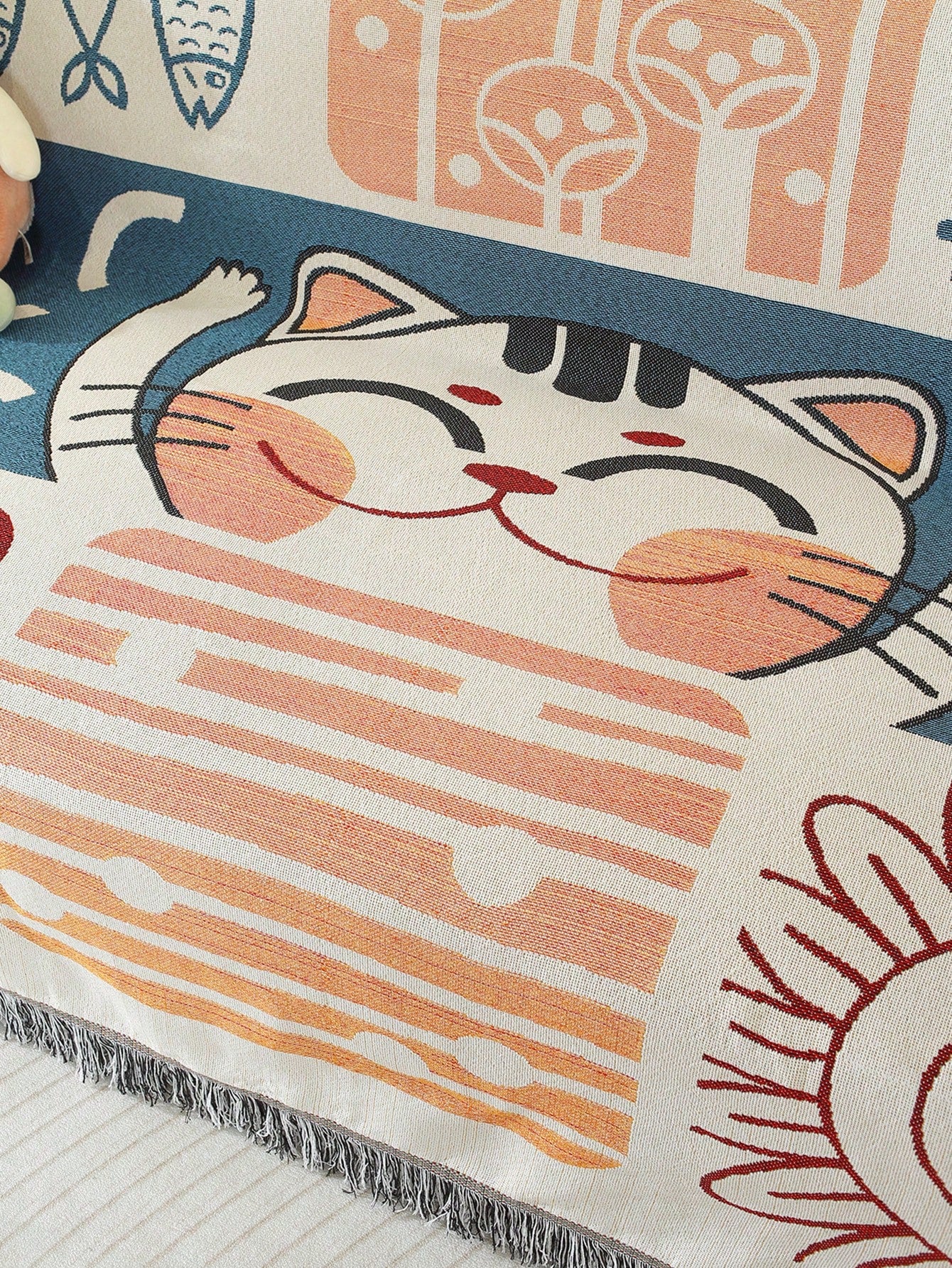 بطانية رحلات نزهة وتخييم طراز جاكار، حصيرة متعددة الاستخدامات