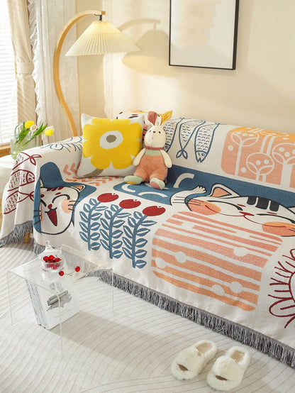 بطانية رحلات نزهة وتخييم طراز جاكار، حصيرة متعددة الاستخدامات