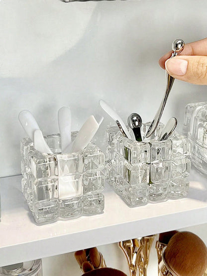 ملعقة كريم وصندوق تخزين لمستحضرات الحمام