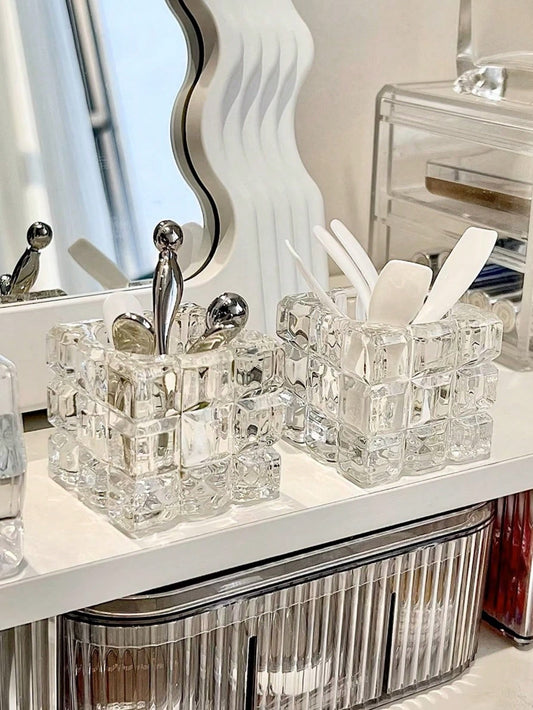 ملعقة كريم وصندوق تخزين لمستحضرات الحمام