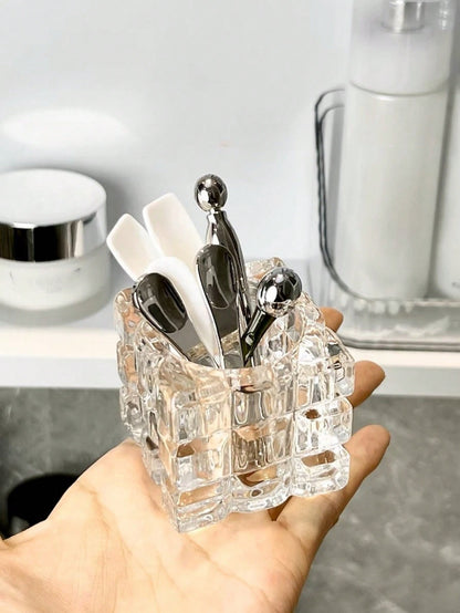 ملعقة كريم وصندوق تخزين لمستحضرات الحمام