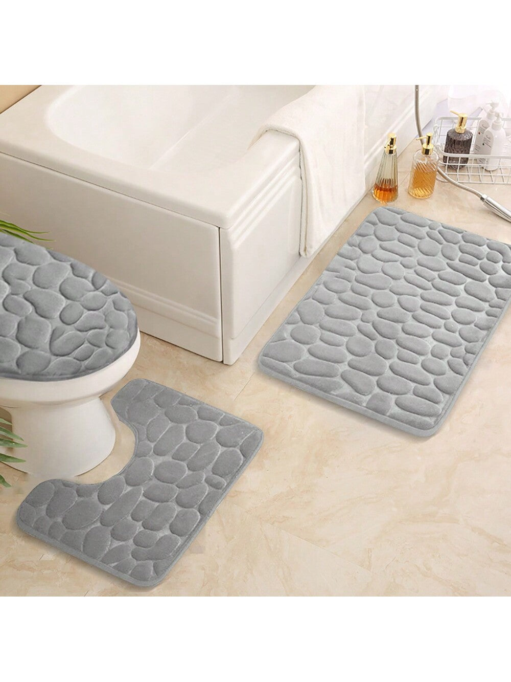 مجموعة سجاد حمامية من الإسفنج