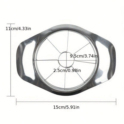 جهاز تقطيع التفاح اليدوي الفعّال والذي يوفر الوقت - شفرة دائرية مصنوعة من الفولاذ المقاوم للصدأ لقطع الفواكه بطريقة إبداعية، أداة مطبخك الأساسية، أدوات الخضار والفواكه، الأدوات المطبخية، القاطع، الطعام، السلطة، الديكور، التخزين، الحفلات، عيد الميلاد