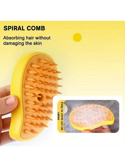 مشط تدليك ذاتي التنظيف 3 في 1 ،فرشاة تنظيف الحيوانات الأليفة للقطط ،مشط قطط ذو شحن منفذ Usb ذو بخار ،مشط لإزالة الشعر ،رذاذ كهربائي مشطات الحيوانات الأليفة لإزالة الشعر المتشابك والمتساقط للقطط والكلاب