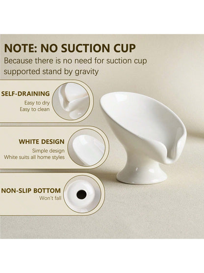 حامل صابون إبداعي واحد، صينية صابون سيراميك نمط رخامي