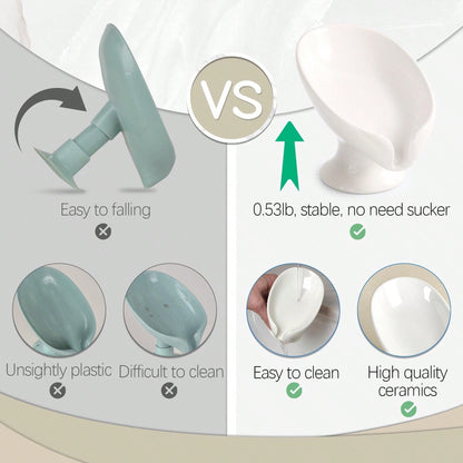 حامل صابون إبداعي واحد، صينية صابون سيراميك نمط رخامي