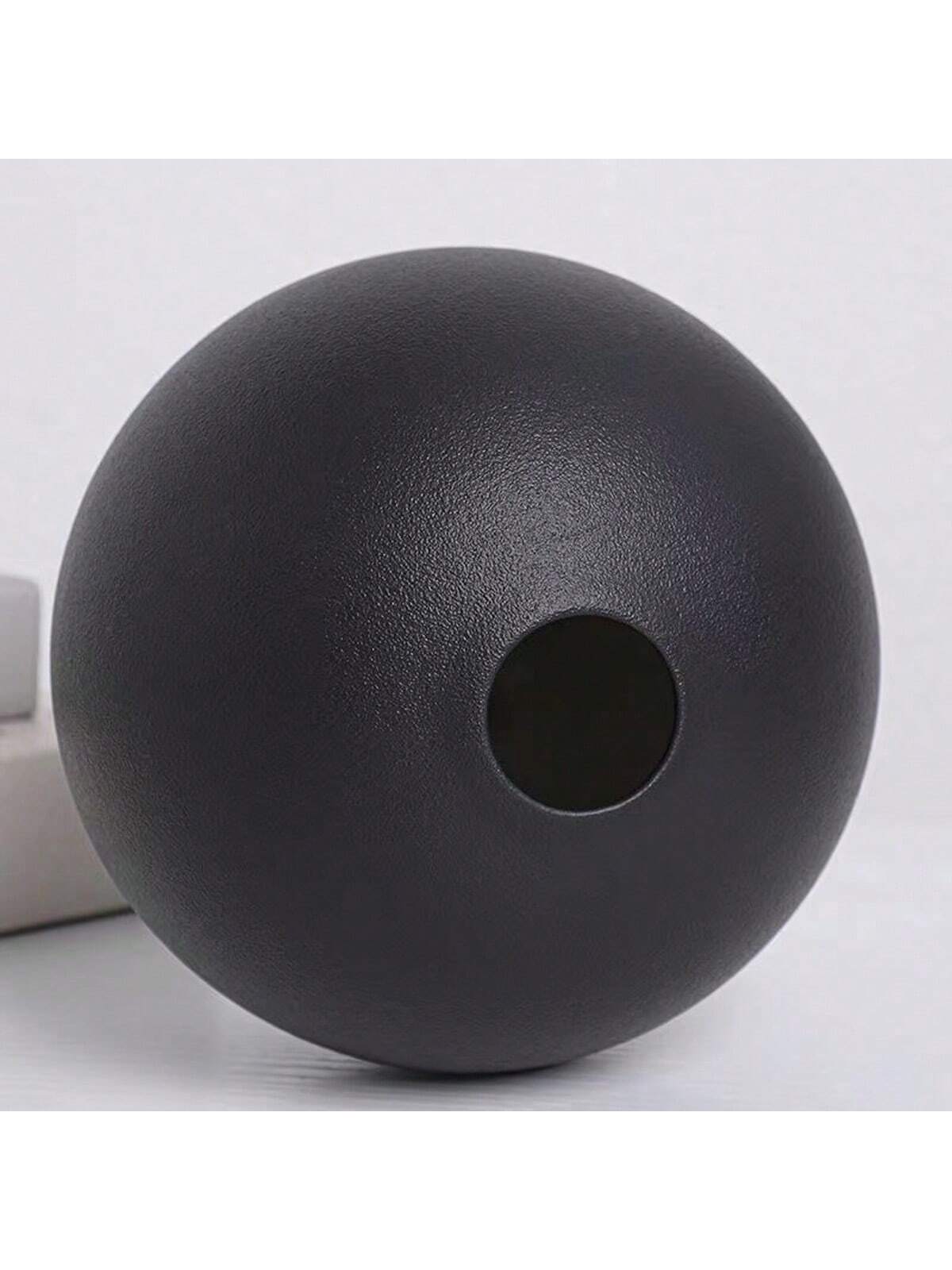 مزهرية دائرية من السيراميك لديكور المنزل بعرض أزهار جافة