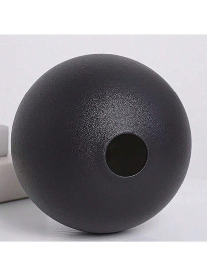 مزهرية دائرية من السيراميك لديكور المنزل بعرض أزهار جافة