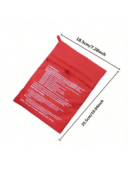 كيس الطهي القابل للغسل الجديد باللون الأحمر للميكروويف، كيس بطاطس مطبوخة في الميكروويف