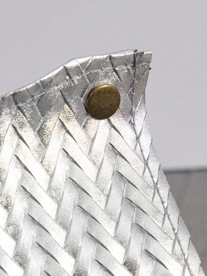 غطاء صندوق المناديل ذو الوقوف الحر التخزيني للمكتب من الجلد الصناعي المقوى والمقاوم للماء بتصميم القمح الموحد و نمط الحدبات على الجلد