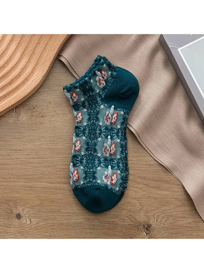 الرياضة في الهواء الطلق 1-5 أزواج من الجوارب القصيرة بطراز محكمة عتيق