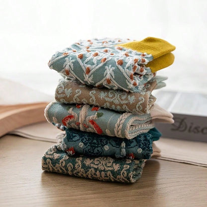 الرياضة في الهواء الطلق 1-5 أزواج من الجوارب القصيرة بطراز محكمة عتيق