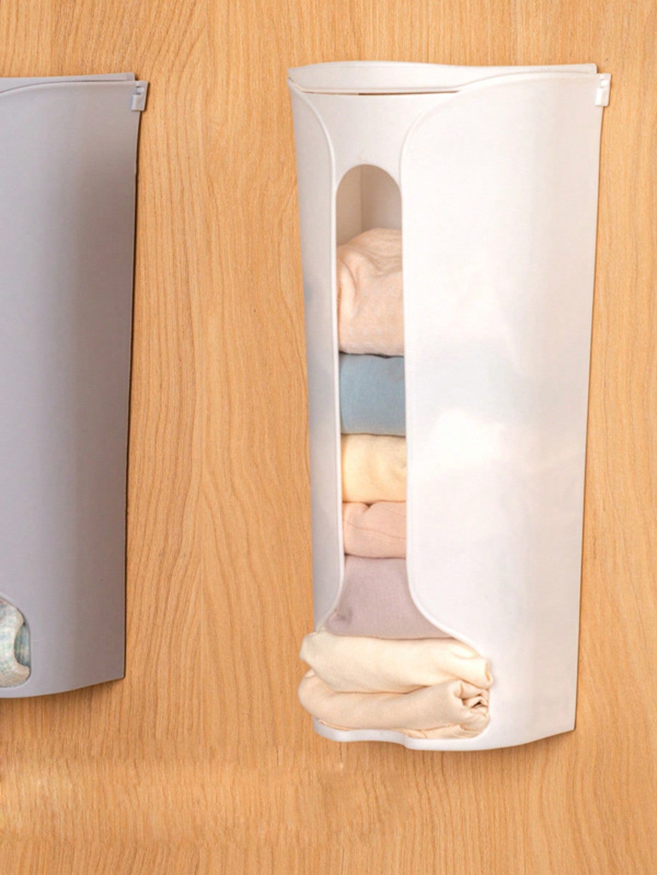 علبة تخزين الملابس الداخلية قابلة للتعليق على الحائط وغير لاصقة للمنظم، حقيبة معلقة من نوع الدرج