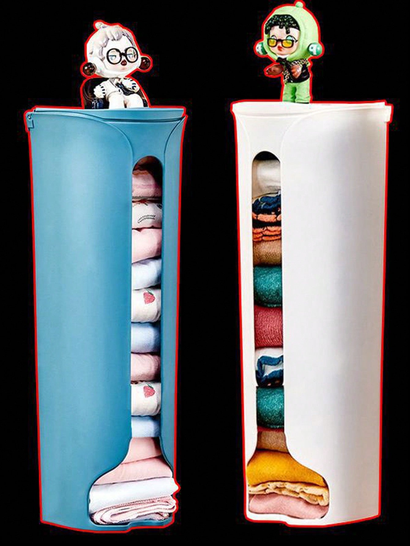 علبة تخزين الملابس الداخلية قابلة للتعليق على الحائط وغير لاصقة للمنظم، حقيبة معلقة من نوع الدرج