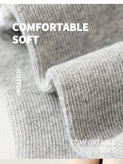 جوارب كاحل منتصف الساق للرياضة الرجالية والنسائية مزيج بارتين مخططة (رمادي/أسود/أبيض) 3أزواج/مجموعة