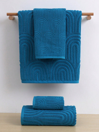 قطعة واحدة مناشف وجه أو استحمام من القطن الجاكار 100٪ (خفيفة الوزن)