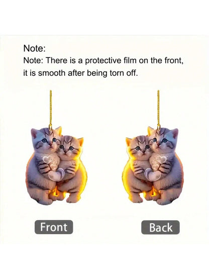 بأكريليك قطة زوجين لطيفة