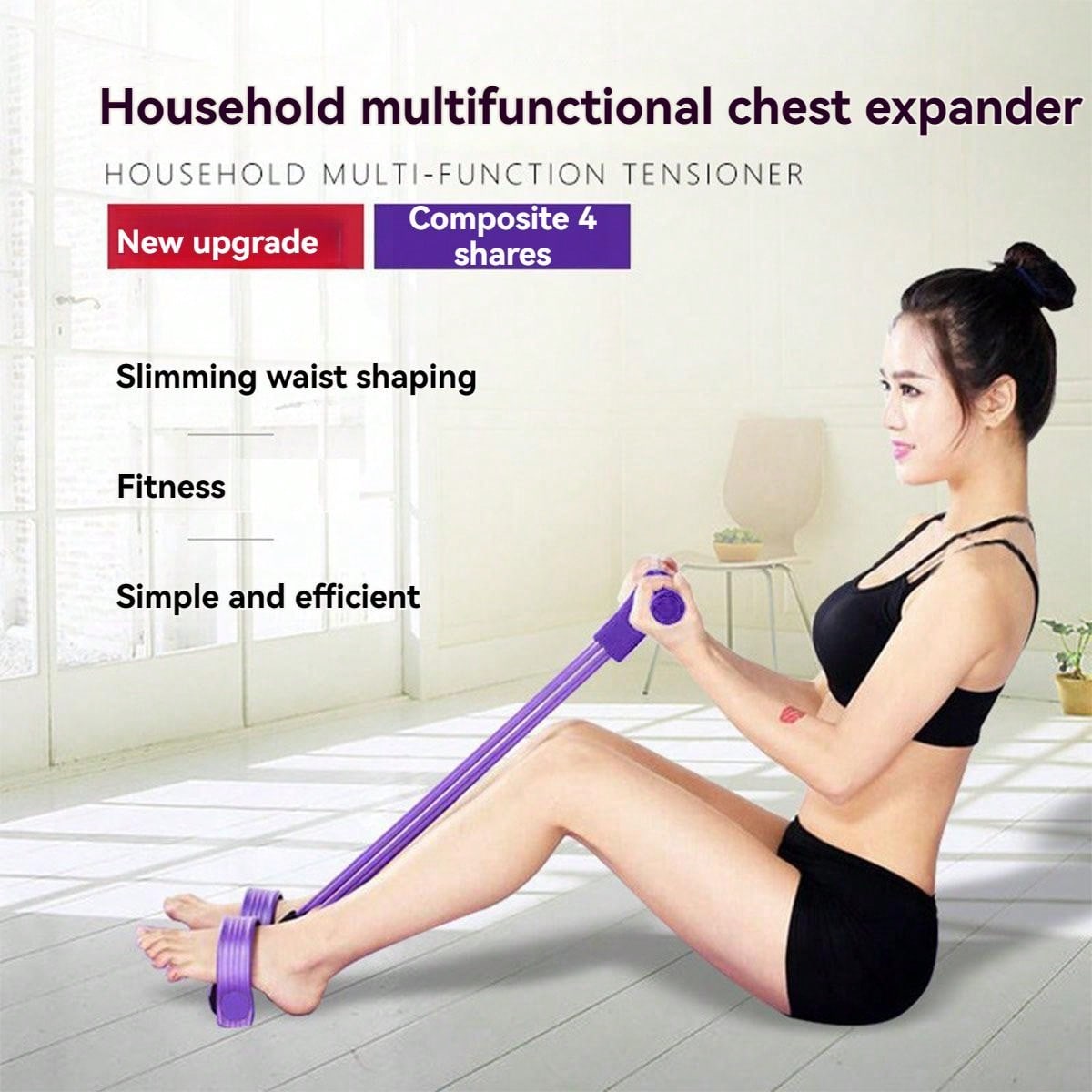 قطعة واحدة من أداة مساعدة المضغ متعددة الوظائف، أداة سحب دواسة اليوجا للياقة البدنية، أداة سحب بأربعة أنابيب للنساء والرجال، استخدام اليوغا