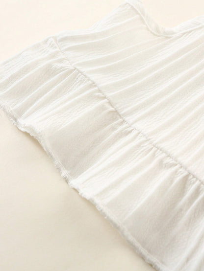 طقم قميص قصير للفتيات الصغيرات بنمط العطلة وسروال مزين بالزهور