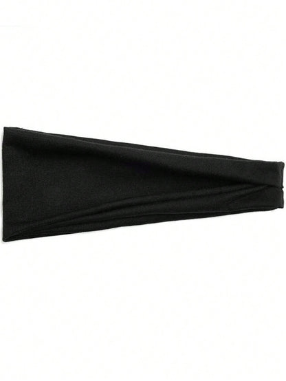 شريط للرأس للرياضة واللياقة البدنية بلون سادة للرجال والنساء . يتميز بملمس مطاطي و يستخدم للجري أو اليوجا