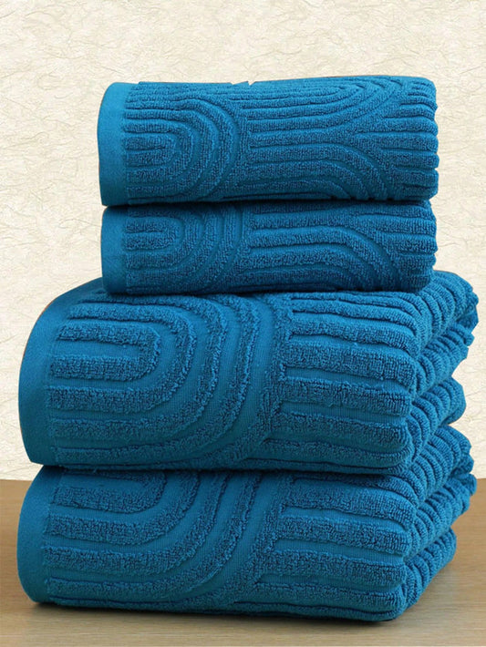 قطعة واحدة مناشف وجه أو استحمام من القطن الجاكار 100٪ (خفيفة الوزن)