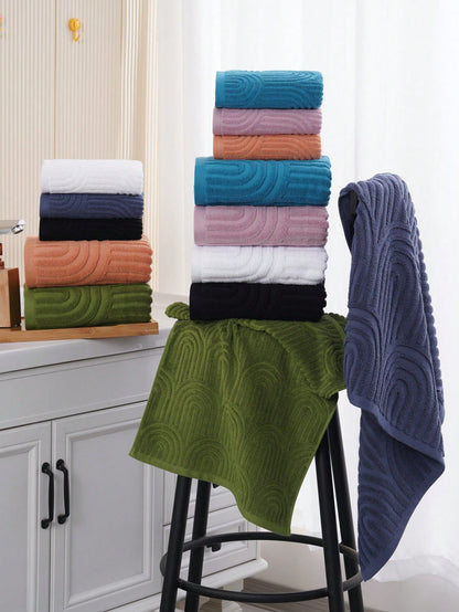 قطعة واحدة مناشف وجه أو استحمام من القطن الجاكار 100٪ (خفيفة الوزن)