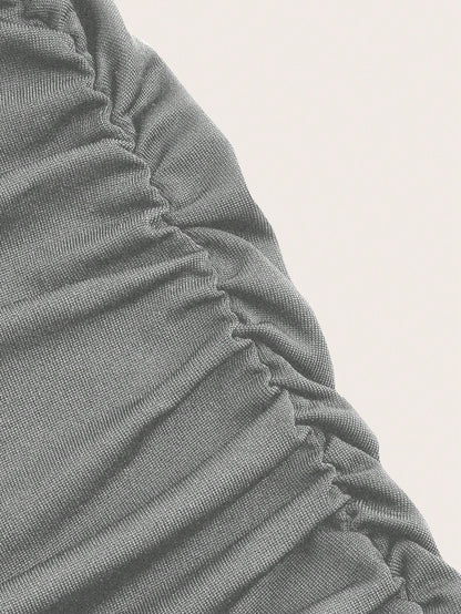 تنورة سميكة بموحد اللون بنمط ذيل السمكة للنساء