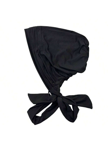 حجاب طويل للرأس من الحرير عالي الجودة باللون الصلب للنساء، يطوى 4مرات، ربطتان، غطاء رأس وملابس رعاية الشعر، مواد حرير اللبن فائقة النعومة ومضادة للغبار