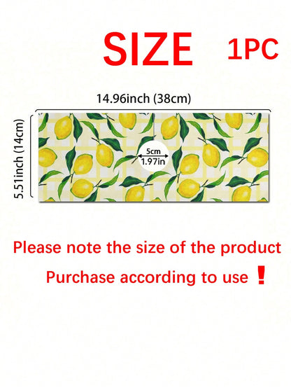 حامي رشاش حمام الليمون ذو الطباعة الحمضية 1 قطعة لحوض المطبخ ، وميزات الحوض السريع الامتصاص ، وحصيرة الحوض ، وحصيرة تجفيف الأواني ، والحمام