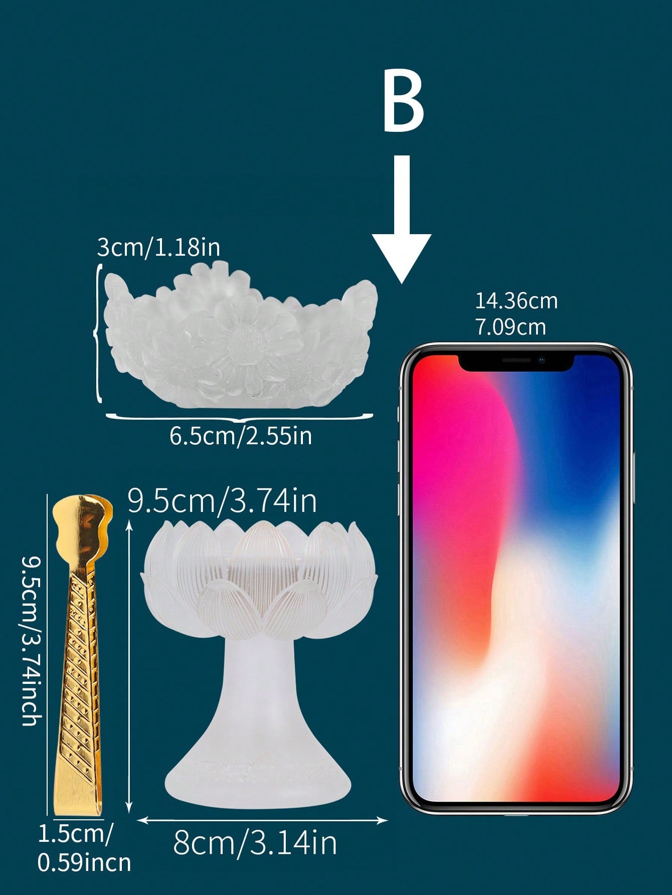 طقم مبخرة ومشابك بتصميم زهور، حامل بخور بوليريسين منقوش على شكل وردة لديكور المنزل 3 قطع