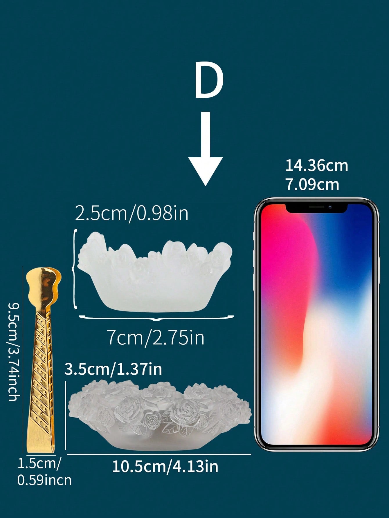 طقم مبخرة ومشابك بتصميم زهور، حامل بخور بوليريسين منقوش على شكل وردة لديكور المنزل 3 قطع