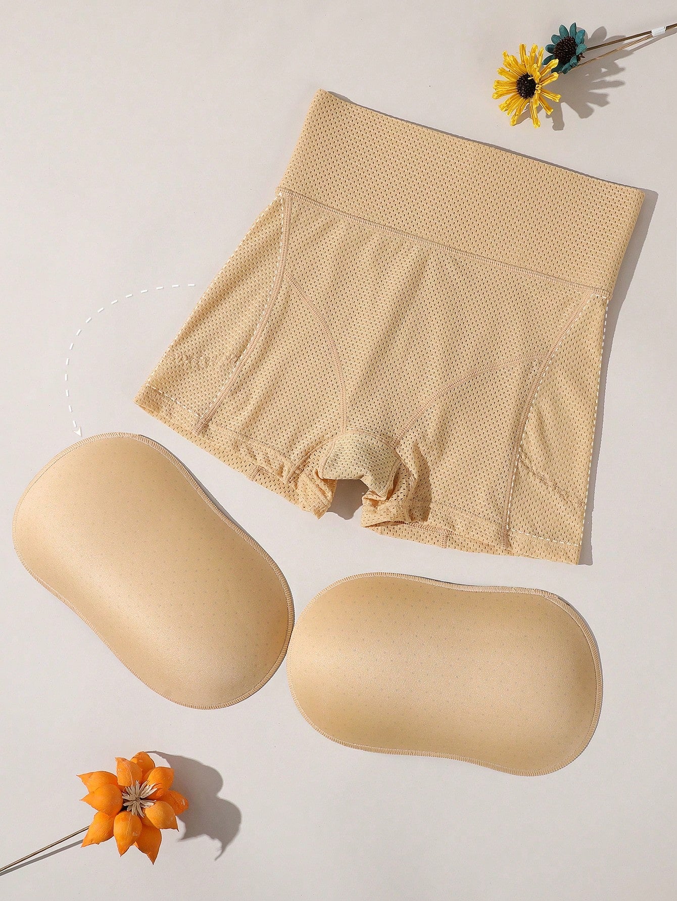 سروال تنحيف شبكي للفخذين منفوش