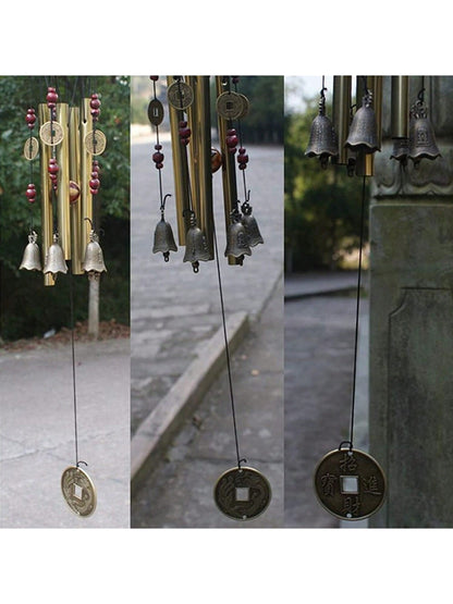 جرس الرياح الديكوري 1قطعة، جرس كبير من معدن الأنابيب للأماكن الخارجية يزين الفناء والحديقة