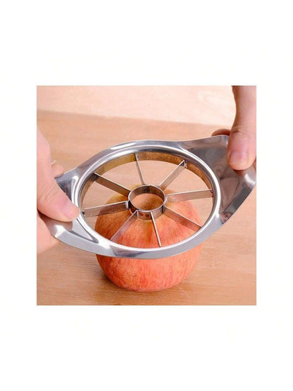 جهاز تقطيع التفاح اليدوي الفعّال والذي يوفر الوقت - شفرة دائرية مصنوعة من الفولاذ المقاوم للصدأ لقطع الفواكه بطريقة إبداعية، أداة مطبخك الأساسية، أدوات الخضار والفواكه، الأدوات المطبخية، القاطع، الطعام، السلطة، الديكور، التخزين، الحفلات، عيد الميلاد